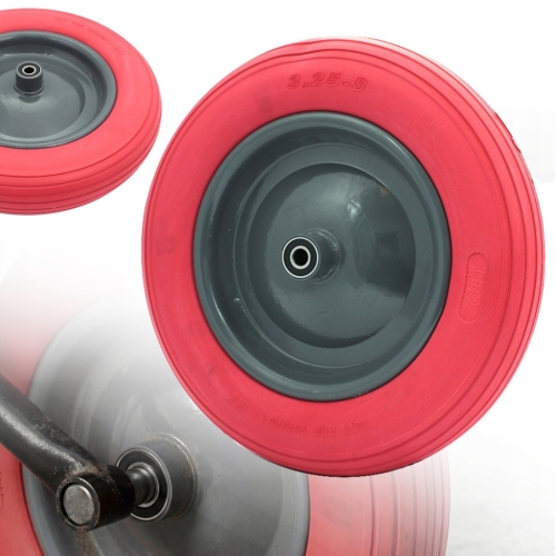 KÓŁKO DO TACZKI PEŁNE POLIURETANOWE 360 mm 3.50-8 OŚKA KOŁO DO TECZEK