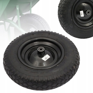 KÓŁKO DO TACZKI KOŁO DO TECZEK 2PR 390 mm 4.00-8 PNEUMATYCZNE OŚKA