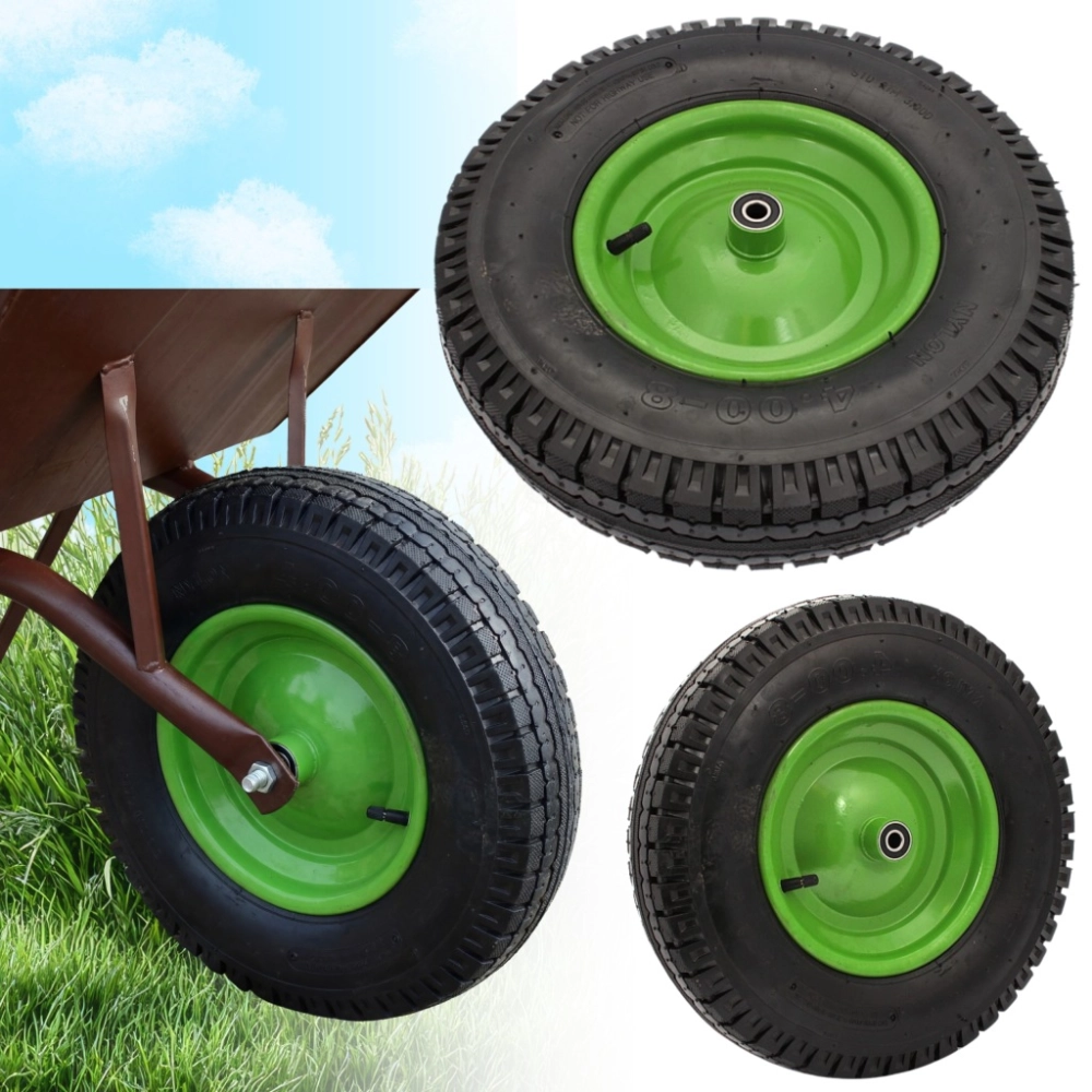 KÓŁKO DO TACZKI KOŁO DO TECZEK KOSTKA 8PR 390mm 4.00-8 ŁOŻYSKO ROLKOWE OŚKA