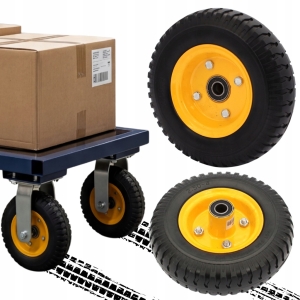 KÓŁKO KOŁO DO WÓZKA MAGAZYNOWEGO 260 mm POLIURETANOWE 10” x 3.50-4