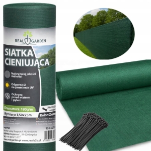 SIATKA CIENIUJĄCA 1,5X25M MASKUJĄCA 95% OSŁONA NA OGRODZENIE PŁOT ZIELONA