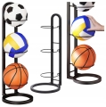 STOJAK KOSZ NA 3 PIŁKI PÓŁKA ORGANIZER DO PRZECHOWYWANIA PIŁEK METALOWY