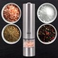 MŁYNEK ELEKTRYCZNY MP24 DO PRZYPRAW PIEPRZU SOLI SREBRNY PORĘCZNY