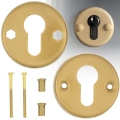 ZESTAW KLAMKA DO DRZWI DRZWIOWA SZYLK DOLNY NA WKŁADKĘ ROZETA ZŁOTA