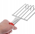 GRABIE OGRODOWE METALOWE PAZURKI DO GRABIENIA SPULCHNIANIA 6 ZĘBÓW 32CM