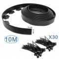 5X ZESTAW OBRZEŻE TRAWNIKOWE OGRODOWE 40MMX50MMX10M 30 KOŁKÓW KOTEW CZARNE
