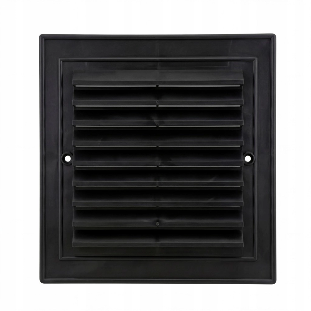 KRATKA WENTYLACYJNA NAWIEWOWA SKOŚNA PLASTIKOWA 14x14 cm CZARNA