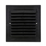 KRATKA WENTYLACYJNA NAWIEWOWA SKOŚNA PLASTIKOWA 14x14 cm CZARNA