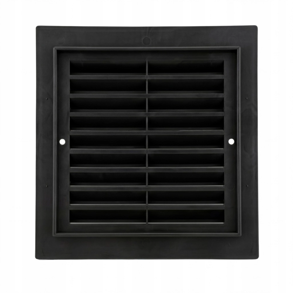 KRATKA WENTYLACYJNA NAWIEWOWA SKOŚNA PLASTIKOWA 14x14 cm CZARNA