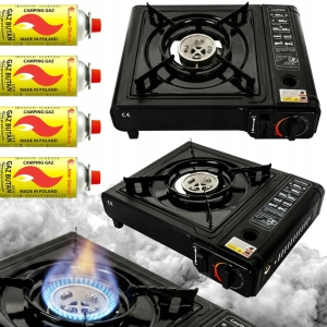 KUCHENKA GAZOWA TURYSTYCZNA POLOWA WALIZKA NA NABOJE KARYUSZE GAZOWE 4 szt