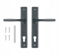 ZESTAW NATI DO FURTEK OGRODZEŃ KLAMKA 90 ANTRACYT ZAMEK 90/22 WKŁADKA 30/30