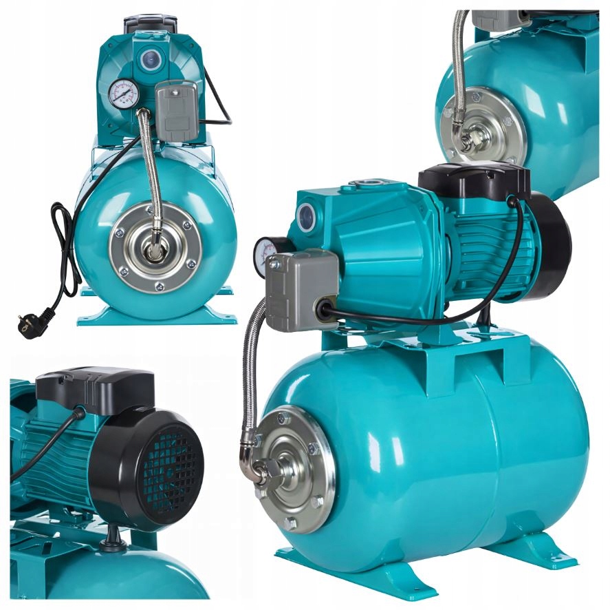 HYDROFOR DO WODY POMPA HYDROFOROWA ZBIORNIK 24L 750W ZESTAW WYDAJNA MOCNA