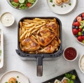 FRYTKOWNICA BEZTŁUSZCZOWA AIR FRYER 5L FRYTOWNICA 1500W 8 PROGRAMÓW MOCNA