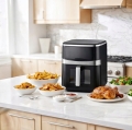 FRYTKOWNICA BEZTŁUSZCZOWA AIR FRYER 5L FRYTOWNICA 1500W 8 PROGRAMÓW MOCNA