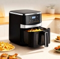FRYTKOWNICA BEZTŁUSZCZOWA AIR FRYER 5L FRYTOWNICA 1500W 8 PROGRAMÓW MOCNA