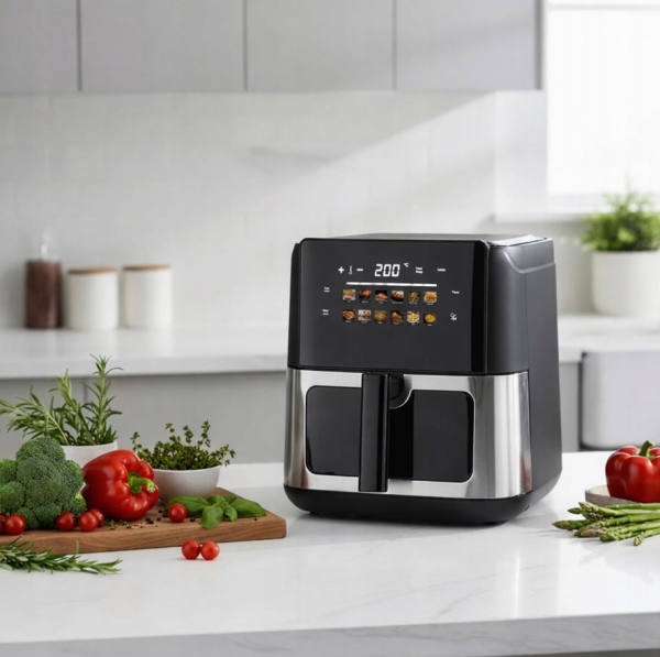 FRYTKOWNICA BEZTŁUSZCZOWA AIR FRYER 8L FRYTOWNICA 1700W 12 PROGRAMÓW MOCNA