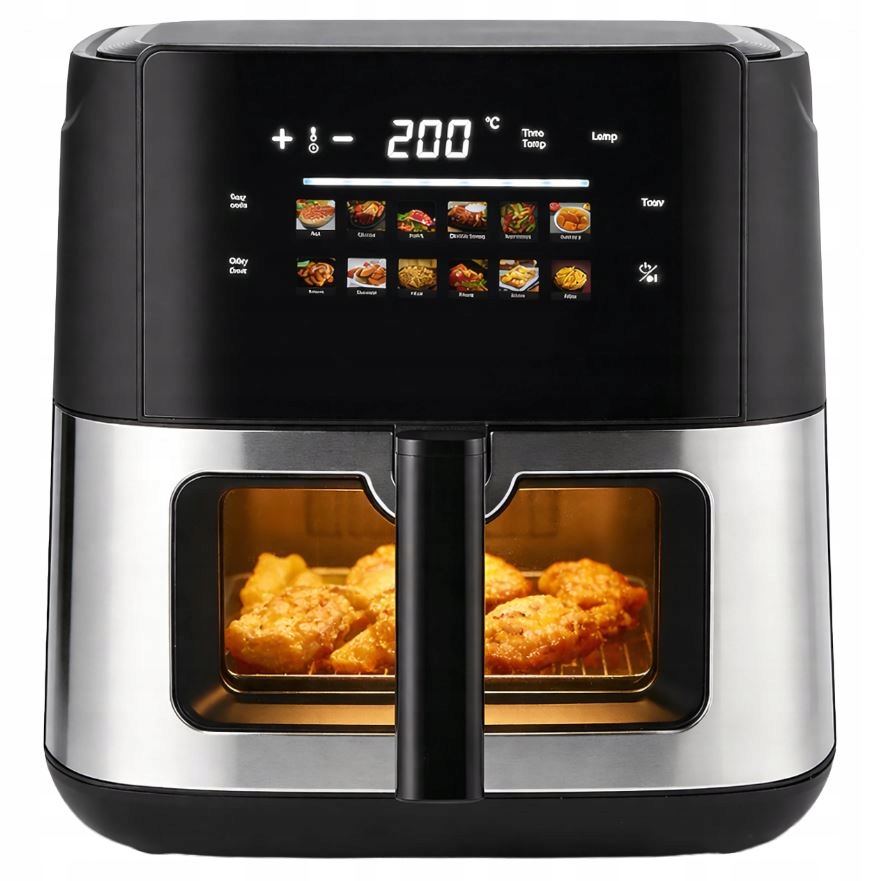 FRYTKOWNICA BEZTŁUSZCZOWA AIR FRYER 8L FRYTOWNICA 1700W 12 PROGRAMÓW MOCNA
