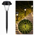 ZESTAW 6 LAMP LAMPY OGRODOWE SOLARNE WBIJANE WODOODPORNE 41CM ZEWNĘTRZNE