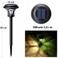 ZESTAW 8 LAMP LAMPY OGRODOWE SOLARNE WBIJANE WODOODPORNE 40CM ZEWNĘTRZNE