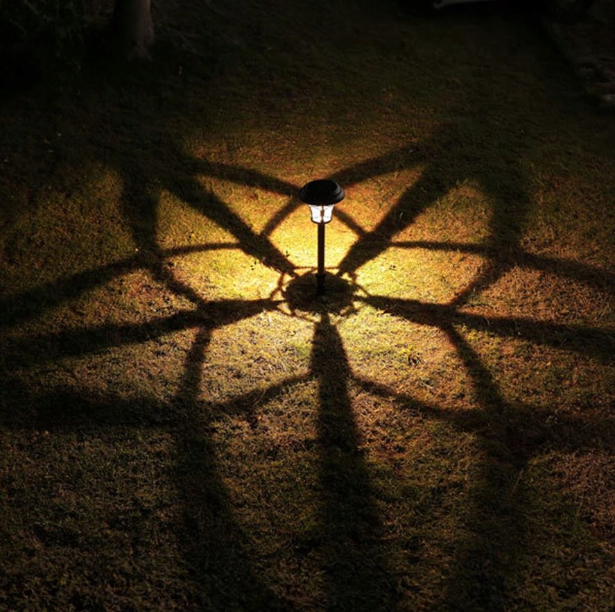 ZESTAW 8 LAMP LAMPY OGRODOWE SOLARNE WBIJANE WODOODPORNE 40CM ZEWNĘTRZNE