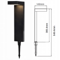2X LAMPA SOLARNA OGRODOWA LED WBIJANA SŁUPEK CZUJNIK ZMIERZCHU OGRÓD 55CM