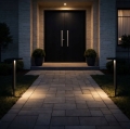2X LAMPA SOLARNA OGRODOWA LED WBIJANA SŁUPEK CZUJNIK ZMIERZCHU OGRÓD 55CM