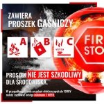 Kula gaśnicza 4 KG - zawiera proszek gaśniczy A B C który nie jest szkodliwy dla środowiska.