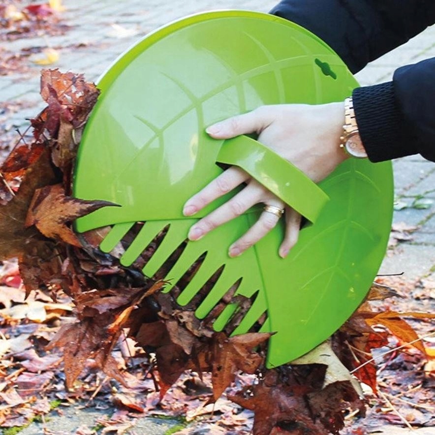 ZGARNIACZ ZBIERACZ LIŚCI PLASTIKOWE GRABIE DO TRAWY OGRODU CHWYTAK RĘCZNY