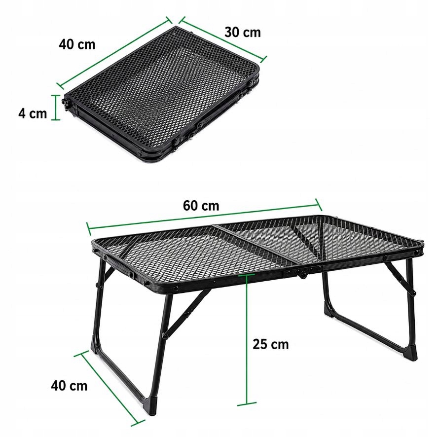 STÓŁ STOLIK SKŁADANY TURYSTYCZNY PRZENOŚNY ALUMINIOWY BIWAKOWY 60X40CM