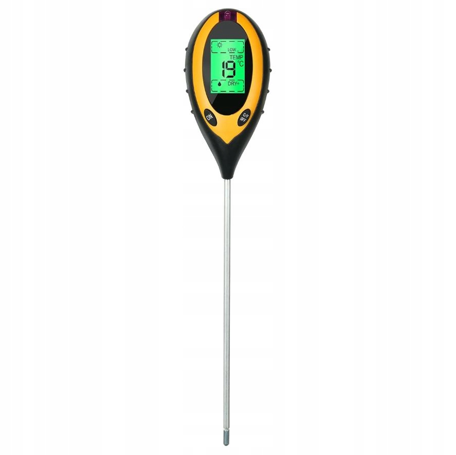 KWASOMIERZ TESTER GLEBY ZIEMI PODŁOŻA PH 4W1 MIERNIK TEMPERATURA WBIJANY