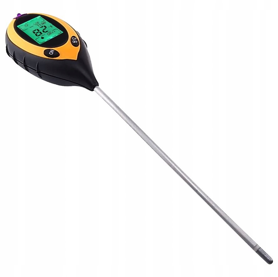KWASOMIERZ TESTER GLEBY ZIEMI PODŁOŻA PH 4W1 MIERNIK TEMPERATURA WBIJANY