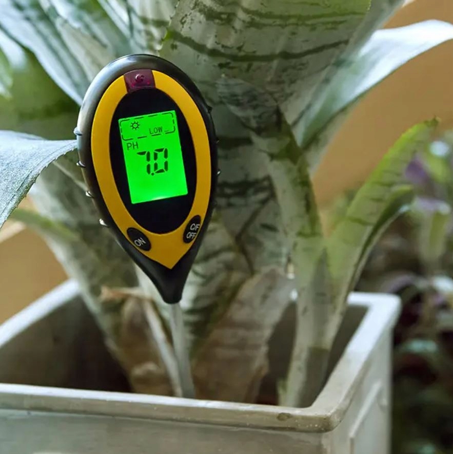 KWASOMIERZ TESTER GLEBY ZIEMI PODŁOŻA PH 4W1 MIERNIK TEMPERATURA WBIJANY