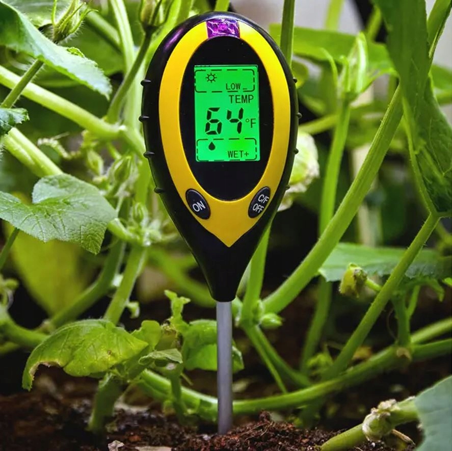 KWASOMIERZ TESTER GLEBY ZIEMI PODŁOŻA PH 4W1 MIERNIK TEMPERATURA WBIJANY