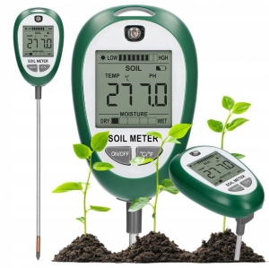 KWASOMIERZ TESTER GLEBY ZIEMI PODŁOŻA PH ZIEMI 4W1 MIERNIK TEMPERATURA