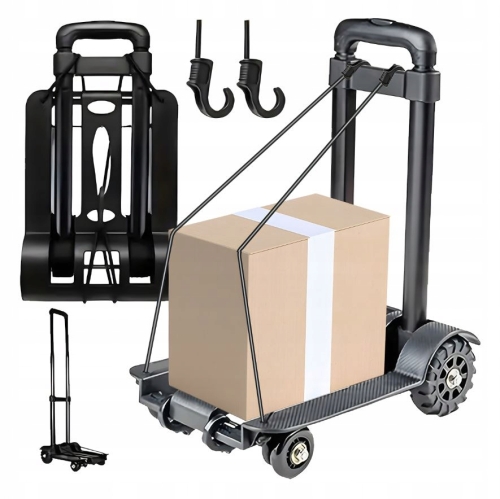 WÓZEK TRANSPORTOWY ZAKUPOWY NA ZAKUPY SKŁADANY TELESKOPOWA RĄCZKA 40KG