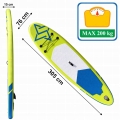 DESKA SUP PADDLE BOARD DO PŁYWANIA POMPOWANA STAND UP + AKCESORIA 305 CM