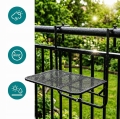 STOLIK BALKONOWY SKŁADANY WISZĄCY STÓŁ NA BALKON TARAS REGULOWANY 30KG