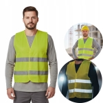 KAMIZELKA OSTRZEGAWCZA ODBLASKOWA ŻÓŁTA ROBOCZA DROGOWA ROZMIAR 6XL