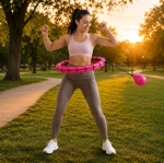 HULA HOP HULAHOP Z OBCIĄŻENIEM I WYPUSTKAMI ODCHUDZAJĄCE SKŁADANE + PAS