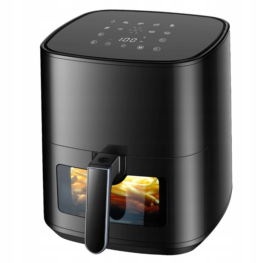 FRYTKOWNICA BEZTŁUSZCZOWA AIR FRYER 5L FRYTKOWNICA 1500W 9 PROGRAMÓW MOCNA