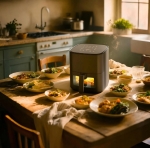 FRYTKOWNICA BEZTŁUSZCZOWA AIR FRYER 5L FRYTKOWNICA 1500W 9 PROGRAMÓW MOCNA