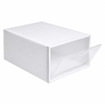 SZAFKA MODUŁOWA ORGANIZER NA BUTY ZAMYKANA Z KLAPKĄ 12 SZTUK BIAŁE
