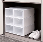 SZAFKA MODUŁOWA ORGANIZER NA BUTY ZAMYKANA Z KLAPKĄ 12 SZTUK BIAŁE