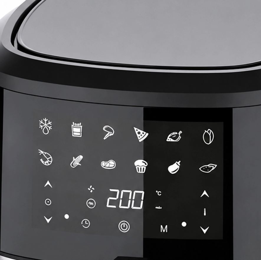 FRYTKOWNICA BEZTŁUSZCZOWA AIR FRYER 6L FRYTOWNICA 1500W 12 PROGRAMÓW MOCNA