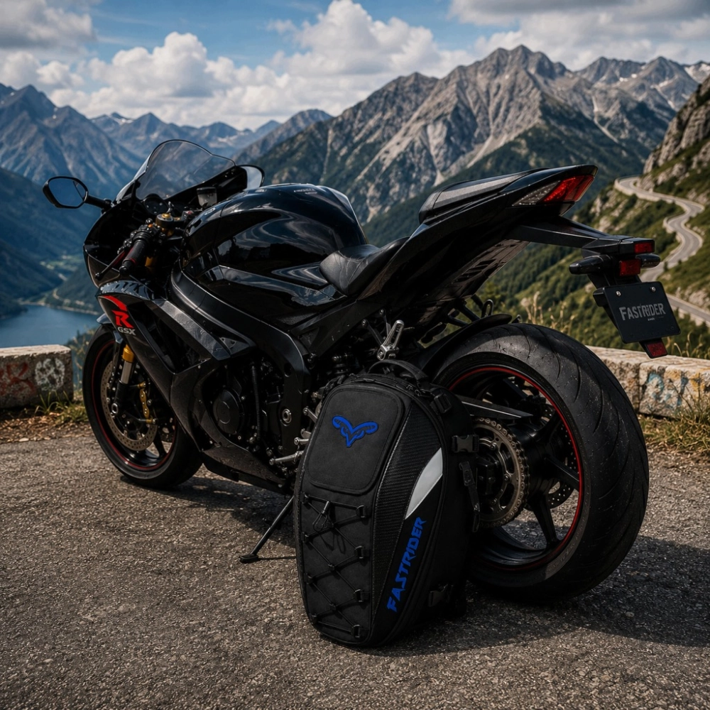 PLECAK MOTOCYKLOWY TORBA NA KASK SIEDZENIE WODOODPORNY POKROWIEC SAKWA 45L