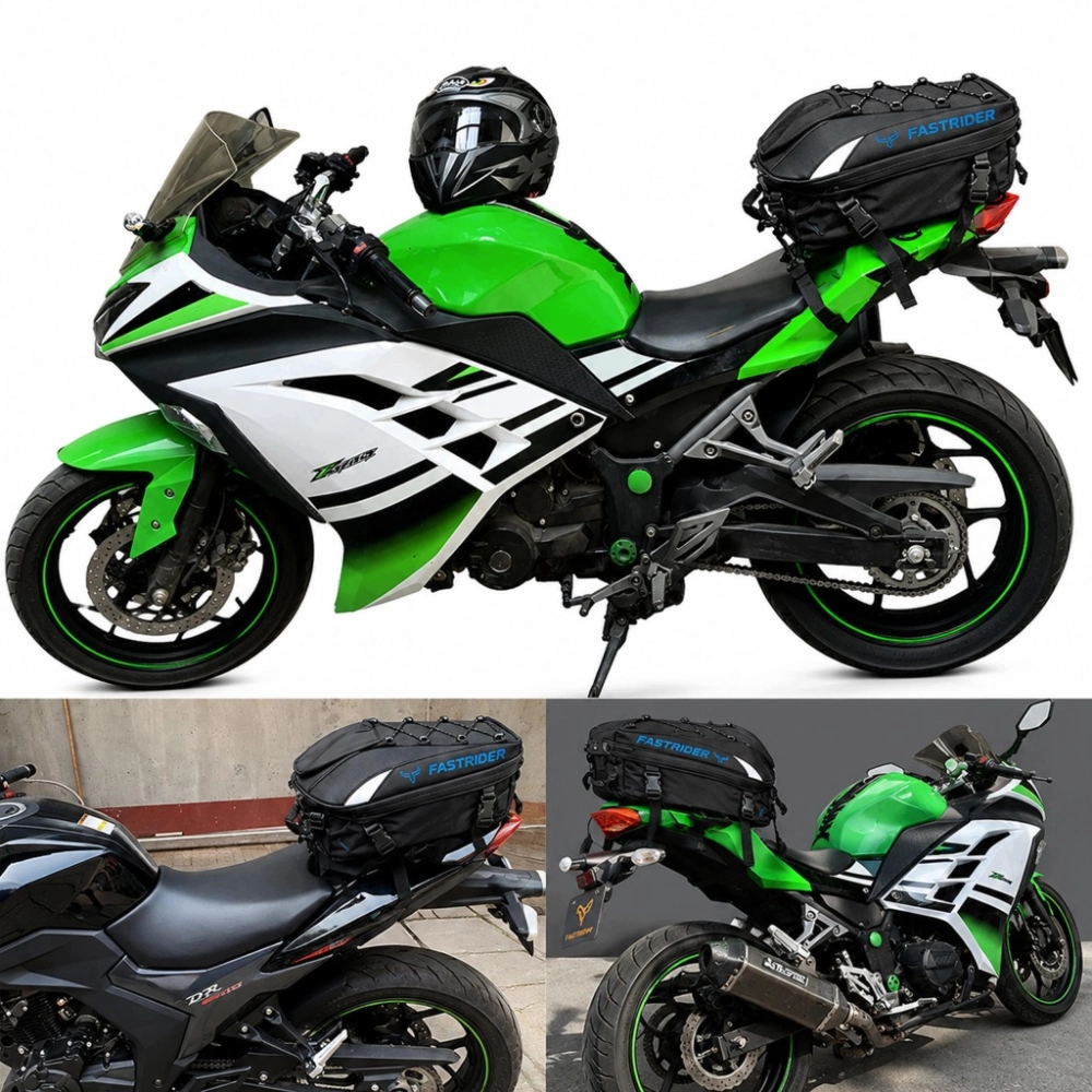 PLECAK MOTOCYKLOWY TORBA NA KASK SIEDZENIE WODOODPORNY POKROWIEC SAKWA 45L