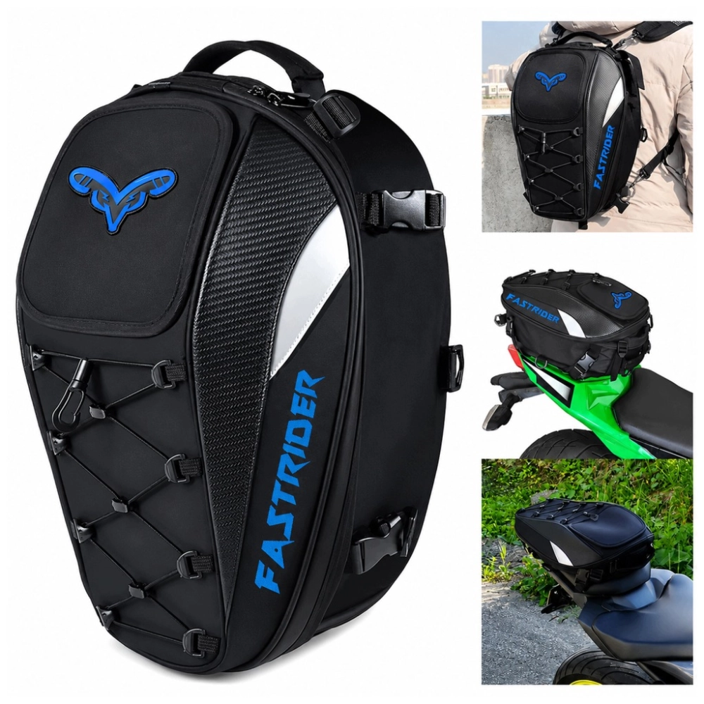 PLECAK MOTOCYKLOWY TORBA NA KASK SIEDZENIE WODOODPORNY POKROWIEC SAKWA 45L