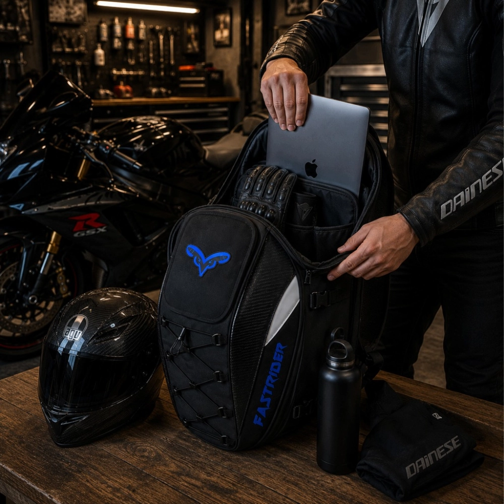 PLECAK MOTOCYKLOWY TORBA NA KASK SIEDZENIE WODOODPORNY POKROWIEC SAKWA 45L