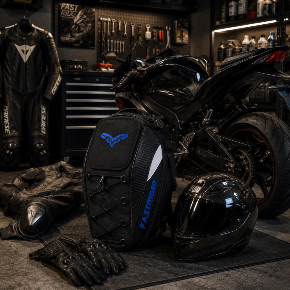 PLECAK MOTOCYKLOWY TORBA NA KASK SIEDZENIE WODOODPORNY POKROWIEC SAKWA 45L