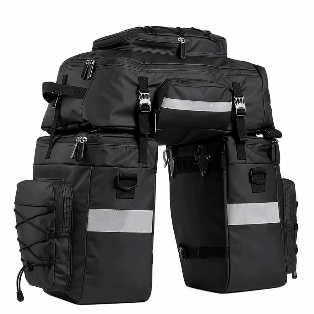 SAKWA TORBA ROWEROWA WODOODPORNA 48L 3w1 PLECAK NA BAGAŻNIK ROWER DUŻA XXL